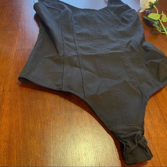 COPY - Zara black Fabric Corset Bodysuit size M, NWT 🤎 - Picture 3 of 11